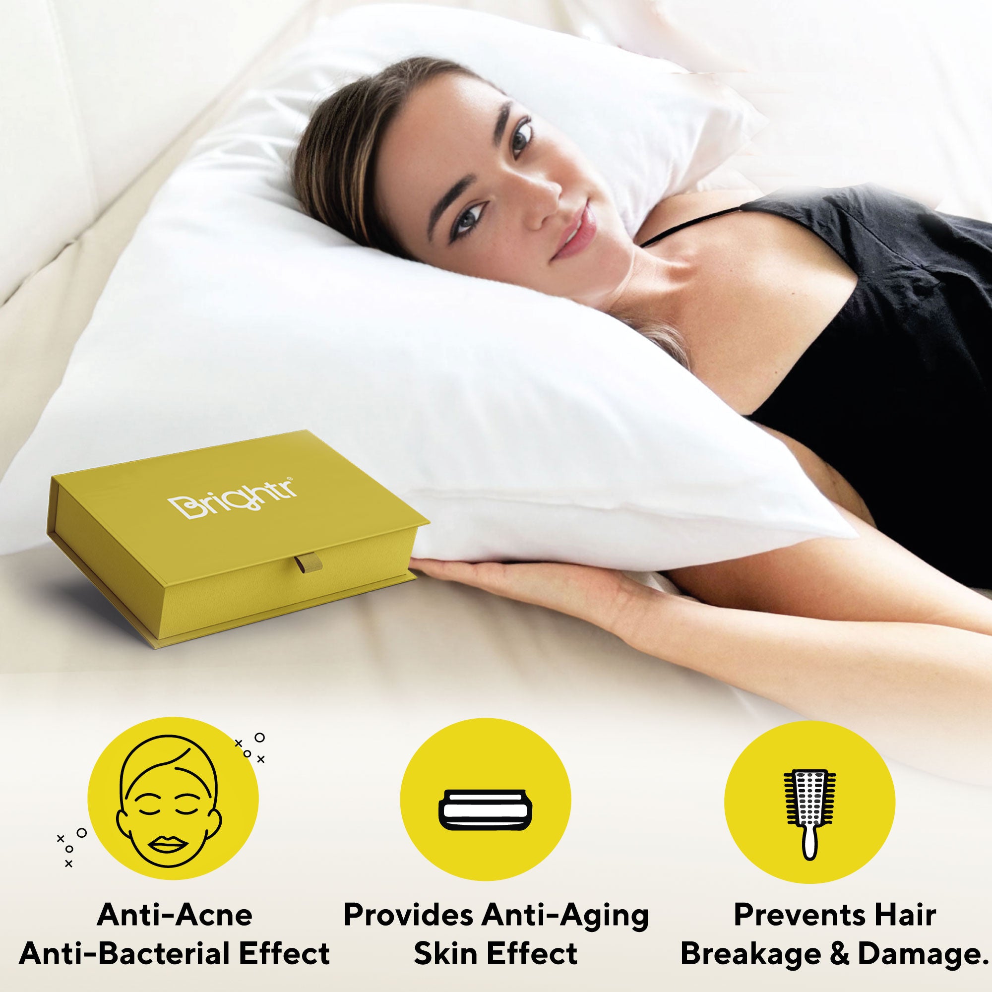 Brightr® Copper Eucalyptus Silk Pillowcase | Anti-Aging, Anti-Acne, Cooling