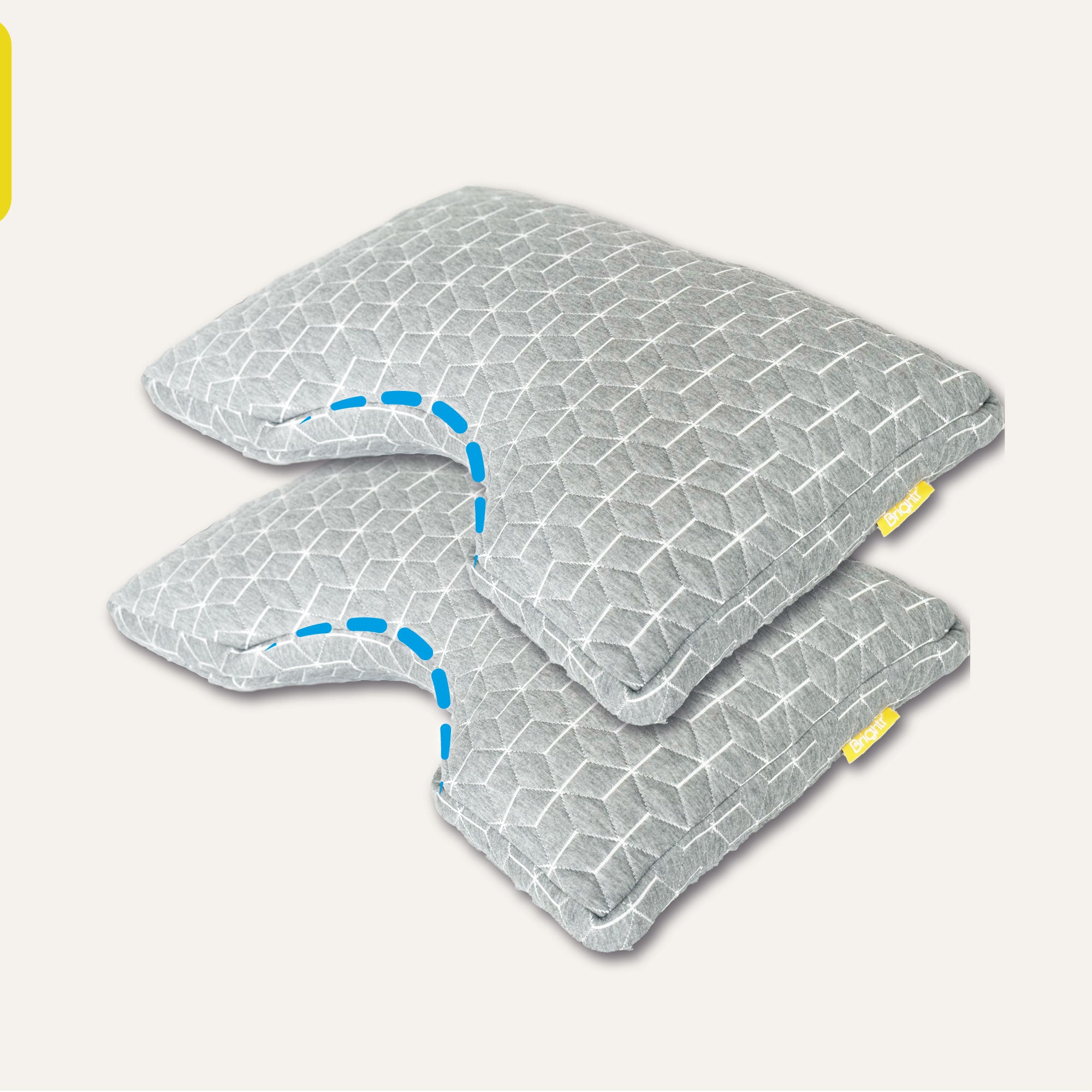 Brightr Moonhug adjustable pillow with cut out